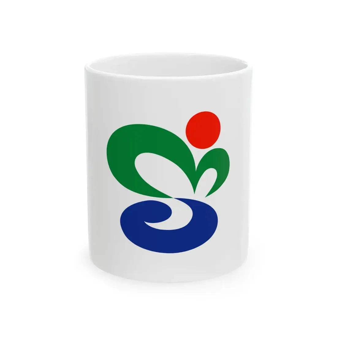 Flag of Munakata Fukuoka (Japan) White Coffee Mug 11oz - Go Mug Yourself