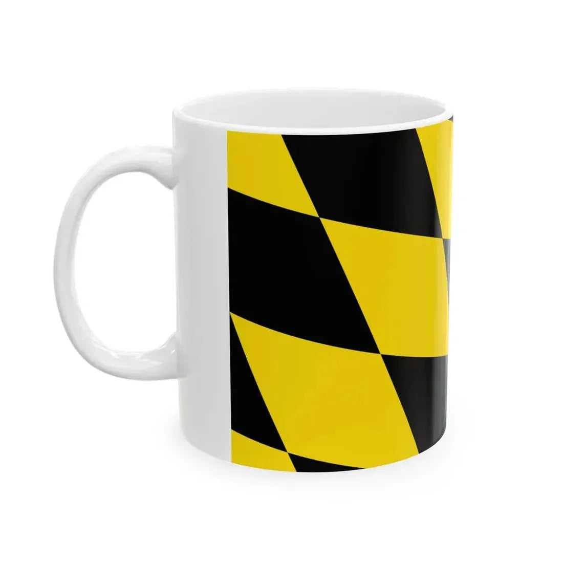 Flag of Munich lozengy (Germany) White Coffee Mug - Go Mug Yourself