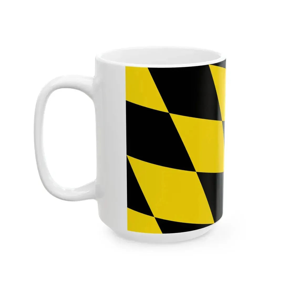 Flag of Munich lozengy (Germany) White Coffee Mug - Go Mug Yourself