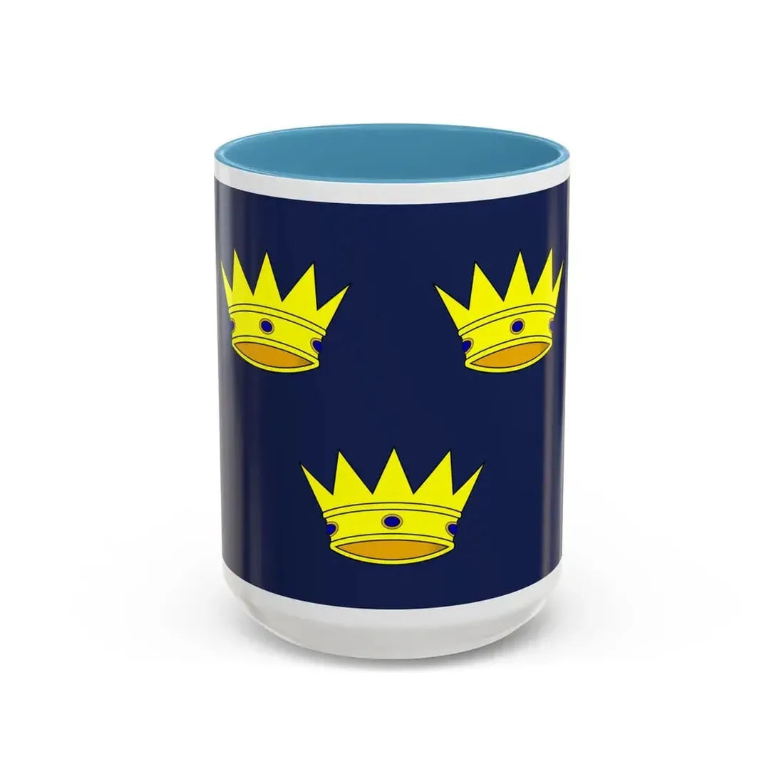 Flag of Munster Ireland - Accent Coffee Mug 15oz Light Blue - Go Mug Yourself