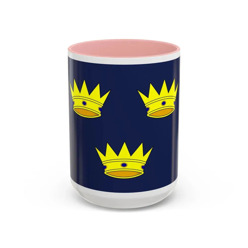 Flag of Munster Ireland - Accent Coffee Mug 15oz Pink - Go Mug Yourself