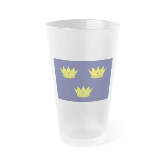 Flag of Munster Ireland - Frosted Pint Glass 16oz 16oz Frosted - Go Mug Yourself