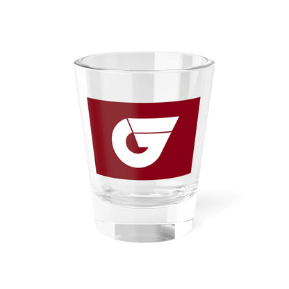 Flag of Muraoka Hyogo 1959-2005 (Japan) Shot Glass 1.5oz 1.5oz - Go Mug Yourself
