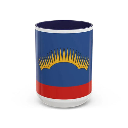 Flag of Murmansk Oblast Russia - Accent Coffee Mug 15oz Navy - Go Mug Yourself