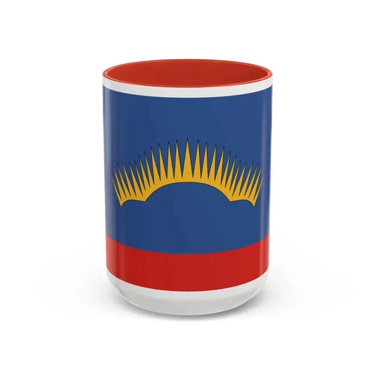 Flag of Murmansk Oblast Russia - Accent Coffee Mug 15oz Red - Go Mug Yourself