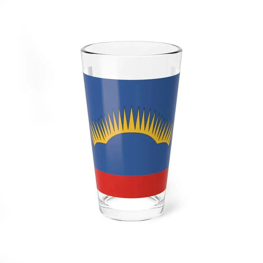 Flag of Murmansk Oblast Russia - Pint Glass 16oz 16oz - Go Mug Yourself