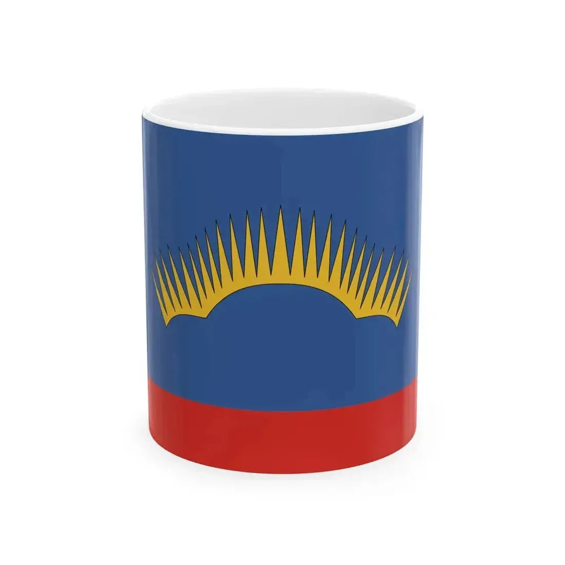 Flag of Murmansk Oblast Russia - White Coffee Mug 11oz - Go Mug Yourself
