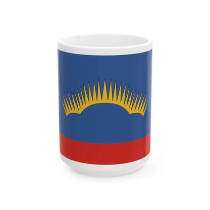 Flag of Murmansk Oblast Russia - White Coffee Mug 15oz - Go Mug Yourself