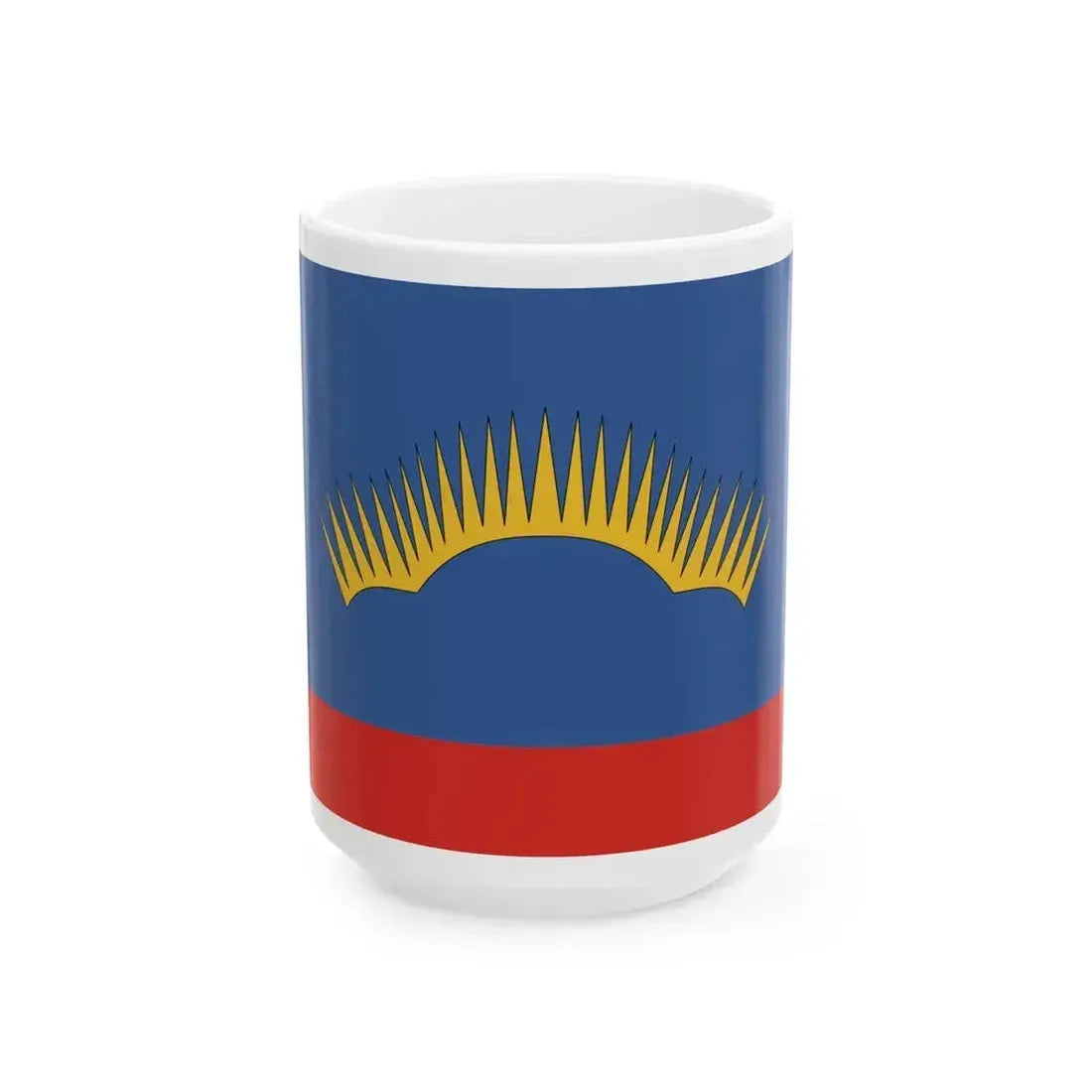 Flag of Murmansk Oblast Russia - White Coffee Mug 15oz - Go Mug Yourself