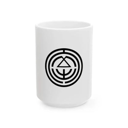 Flag of Muroran Hokkaido 1922-1936 (Japan) White Coffee Mug 15oz - Go Mug Yourself