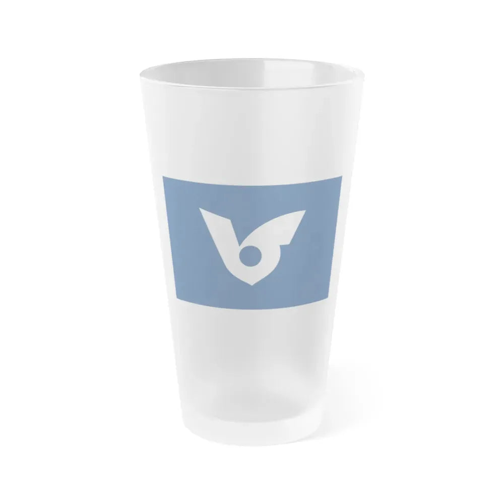 Flag of Musashimurayama Tokyo Japan - Frosted Pint Glass 16oz 16oz Frosted - Go Mug Yourself