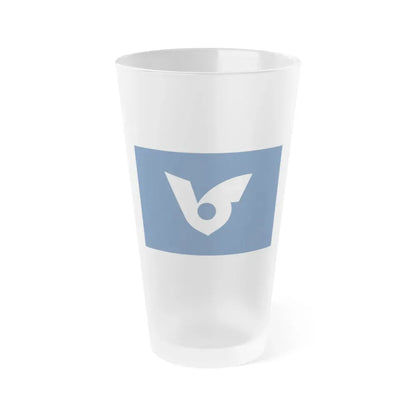 Flag of Musashimurayama Tokyo Japan - Frosted Pint Glass 16oz 16oz Frosted - Go Mug Yourself