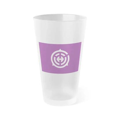 Flag of Musashino Tokyo Japan - Frosted Pint Glass 16oz 16oz Frosted - Go Mug Yourself
