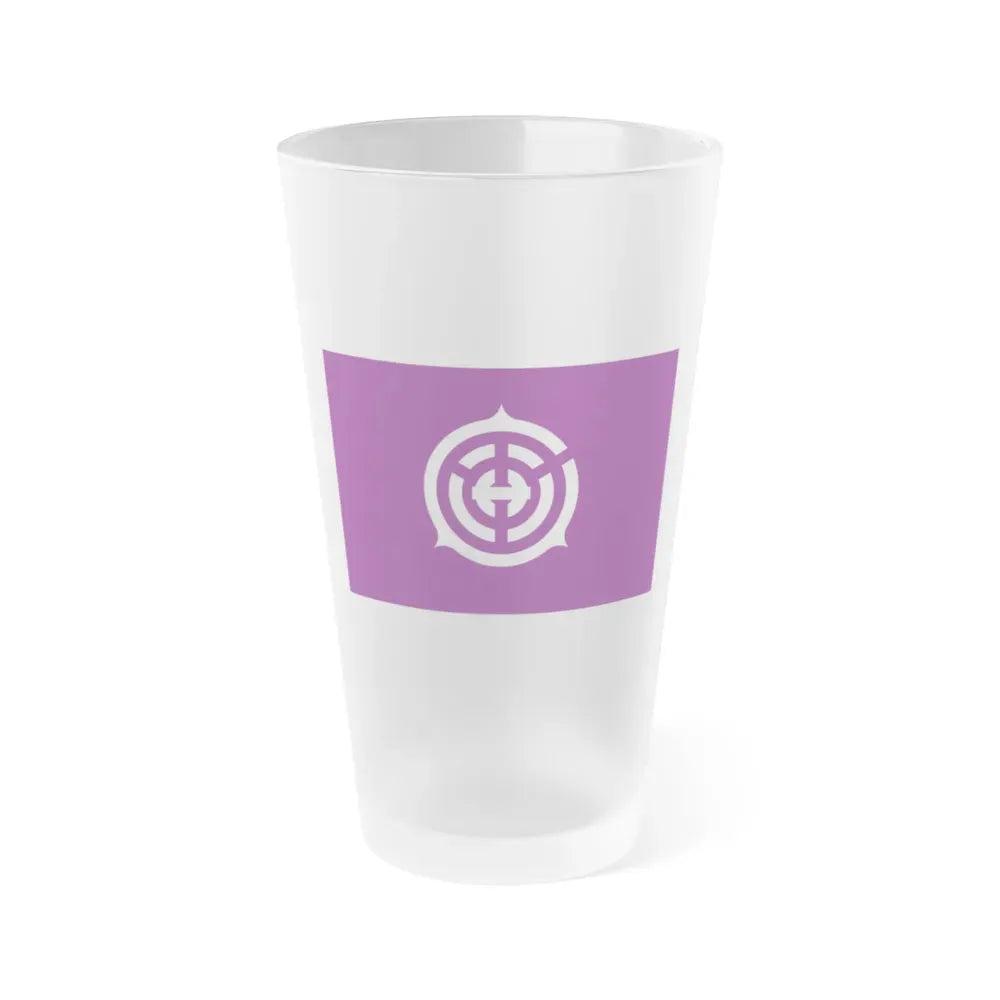 Flag of Musashino Tokyo Japan - Frosted Pint Glass 16oz 16oz Frosted - Go Mug Yourself