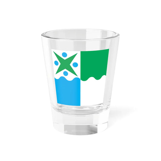 Flag of Mustjala Parish (Estonia) Shot Glass 1.5oz 1.5oz - Go Mug Yourself
