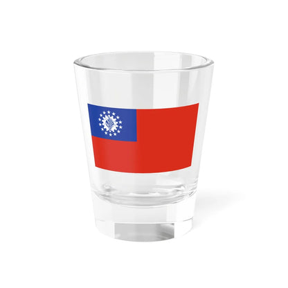 Flag of Myanmar 1974-2010 (Myanmar) Shot Glass 1.5oz 1.5oz - Go Mug Yourself