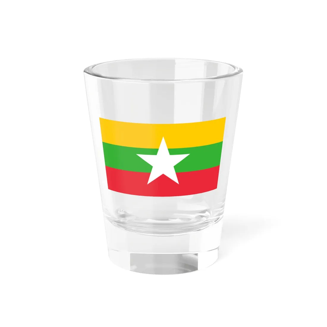 Flag of Myanmar 5-9 (Myanmar) Shot Glass 1.5oz 1.5oz - Go Mug Yourself