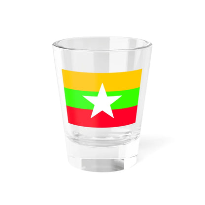 Flag of Myanmar CMYK (Myanmar) Shot Glass 1.5oz 1.5oz - Go Mug Yourself