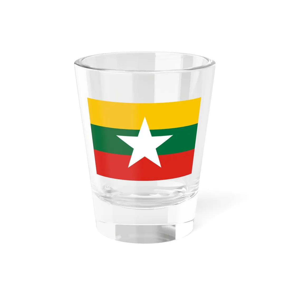 Flag of Myanmar color shades variant (Myanmar) Shot Glass 1.5oz 1.5oz - Go Mug Yourself