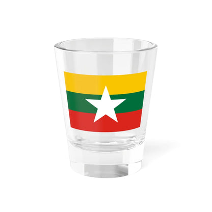 Flag of Myanmar color shades variant (Myanmar) Shot Glass 1.5oz 1.5oz - Go Mug Yourself