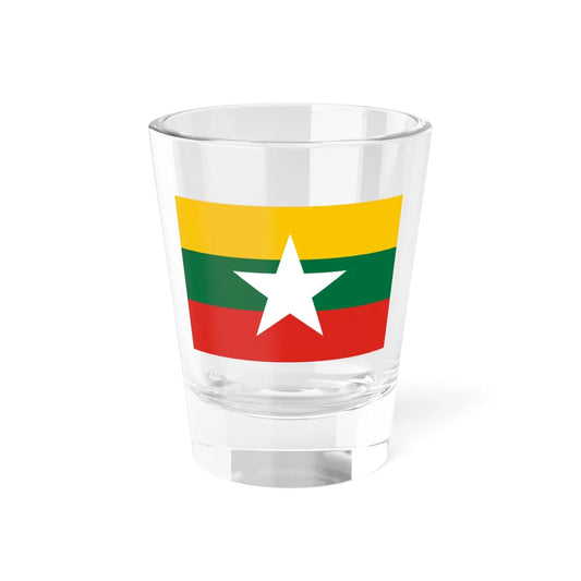 Flag of Myanmar color shades variant (Myanmar) Shot Glass 1.5oz 1.5oz - Go Mug Yourself