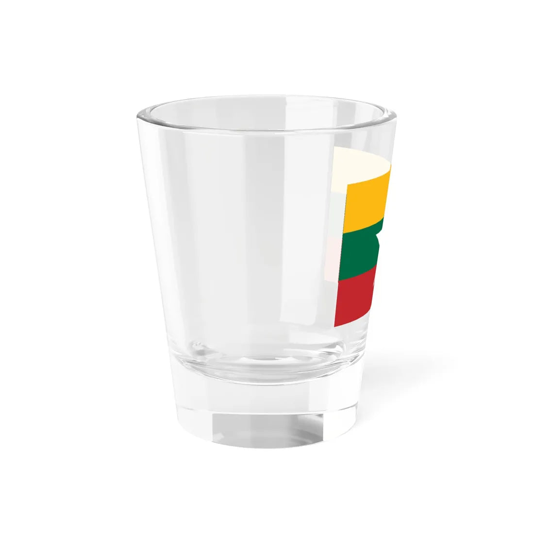 Flag of Myanmar Lithuania colors (Myanmar) Shot Glass 1.5oz - Go Mug Yourself