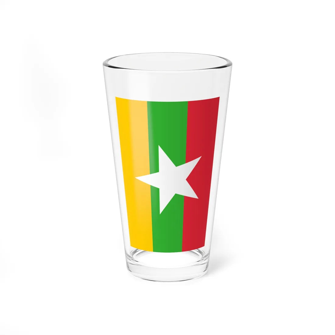 Flag of Myanmar vertical (Myanmar) Pint Glass 16oz 16oz - Go Mug Yourself