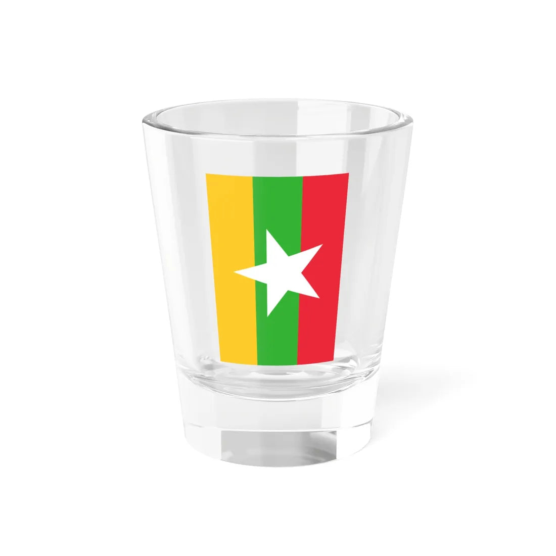 Flag of Myanmar vertical (Myanmar) Shot Glass 1.5oz 1.5oz - Go Mug Yourself