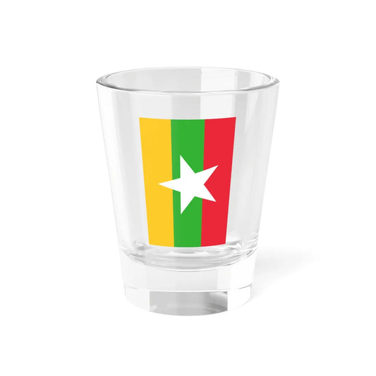 Flag of Myanmar vertical (Myanmar) Shot Glass 1.5oz 1.5oz - Go Mug Yourself