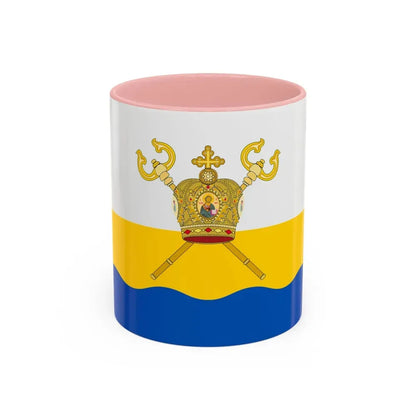Flag of Mykolaiv Oblast Ukraine - Accent Coffee Mug 11oz Pink - Go Mug Yourself