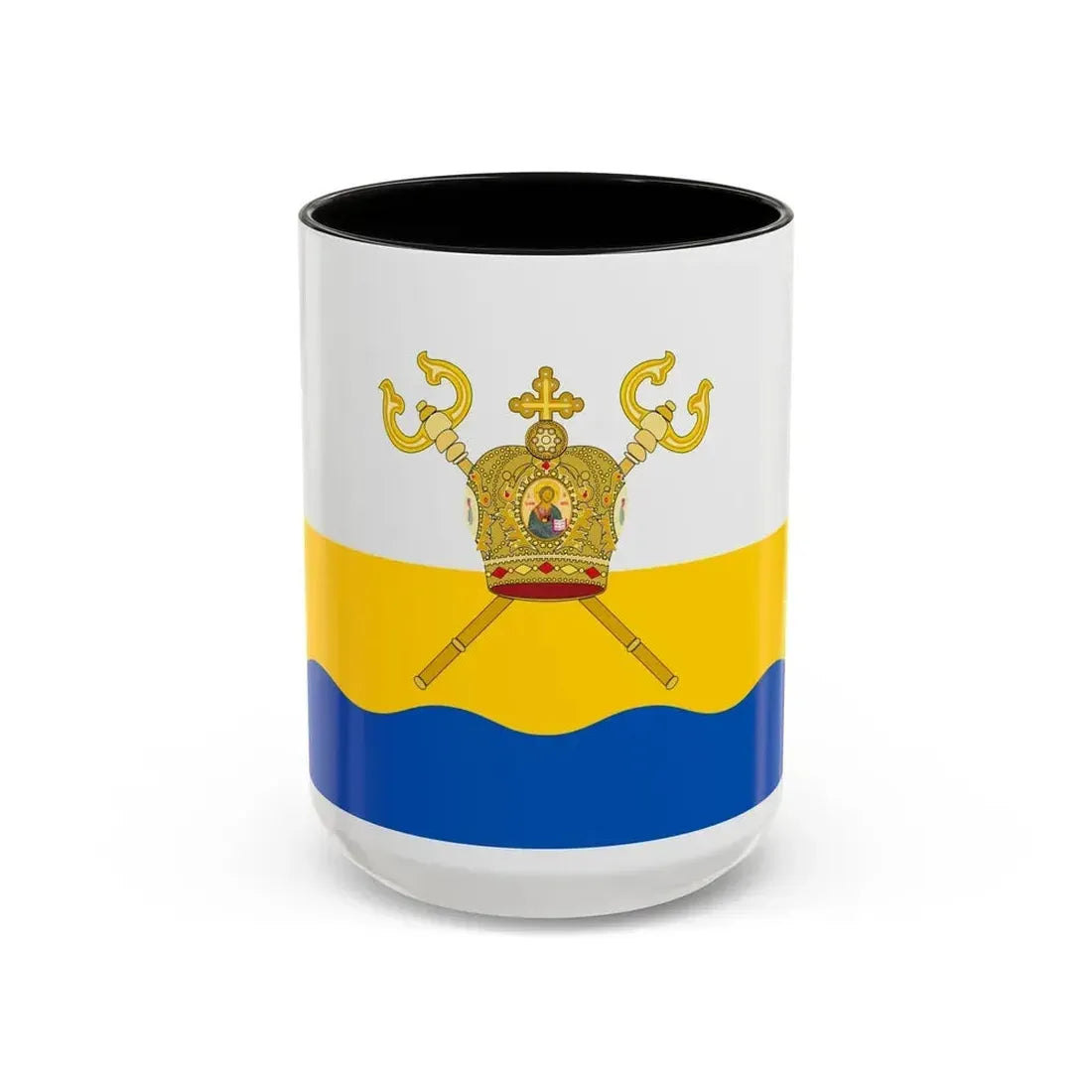 Flag of Mykolaiv Oblast Ukraine - Accent Coffee Mug 15oz Black - Go Mug Yourself