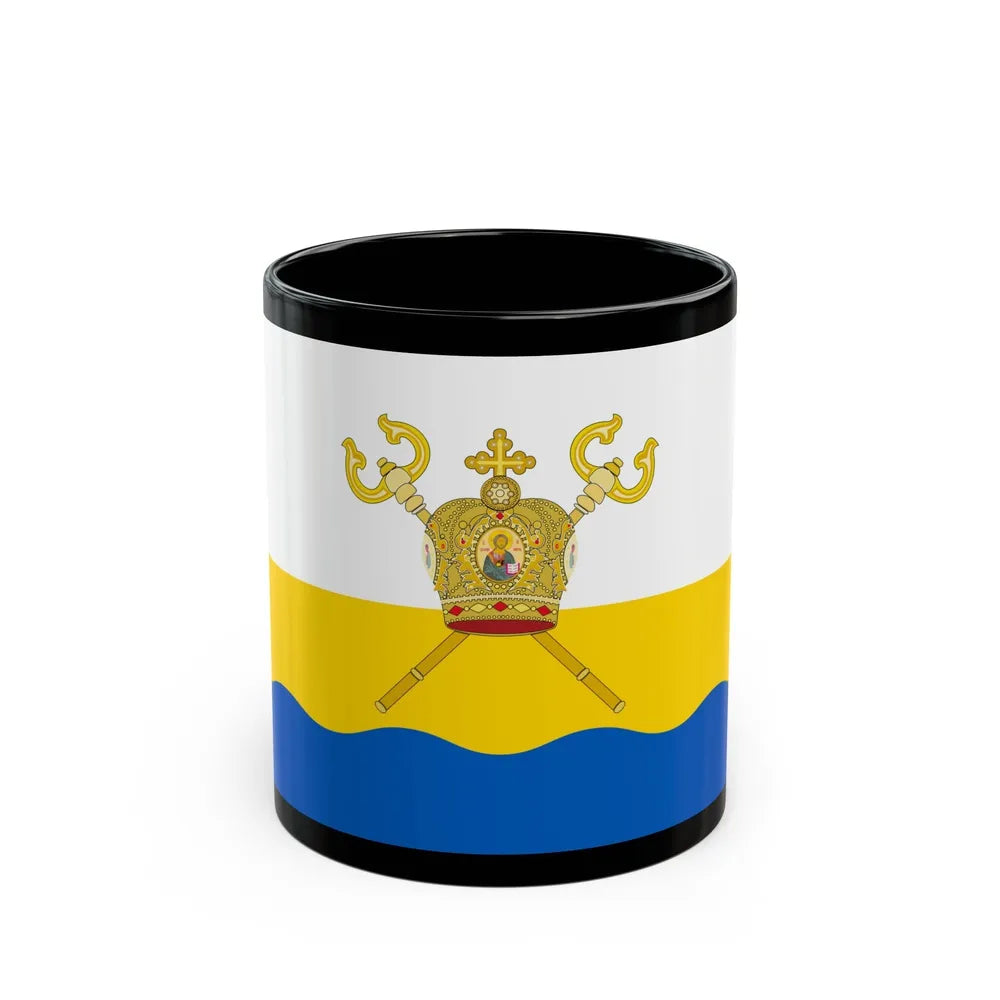 Flag of Mykolaiv Oblast Ukraine - Black Coffee Mug-11oz-Go Mug Yourself