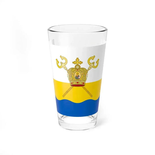 Flag of Mykolaiv Oblast Ukraine - Pint Glass 16oz 16oz - Go Mug Yourself