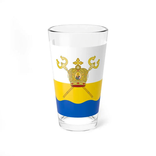 Flag of Mykolaiv Oblast Ukraine - Pint Glass 16oz 16oz - Go Mug Yourself
