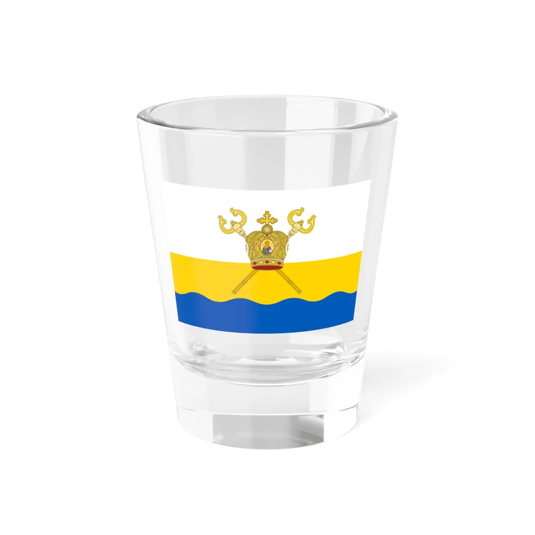 Flag of Mykolaiv Oblast (Ukraine) Shot Glass 1.5oz 1.5oz - Go Mug Yourself