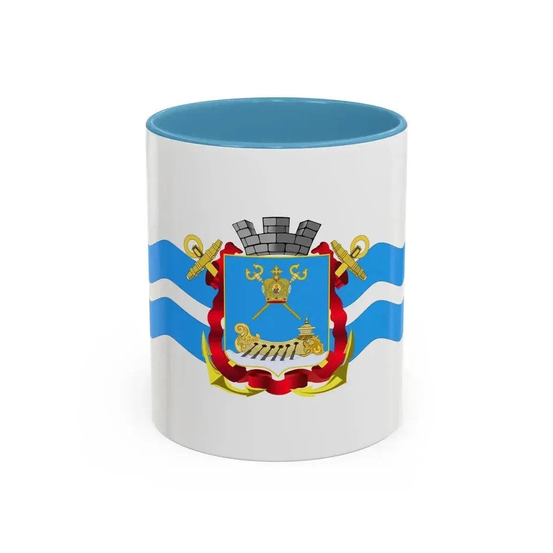 Flag of Mykolaiv Ukraine - Accent Coffee Mug 11oz Light Blue - Go Mug Yourself