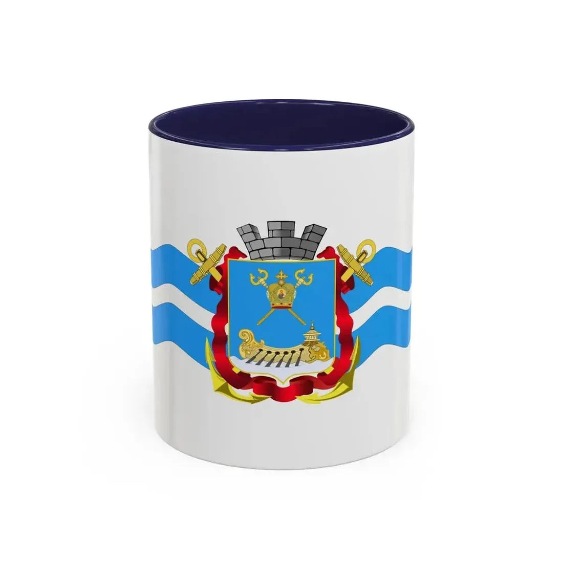 Flag of Mykolaiv Ukraine - Accent Coffee Mug 11oz Navy - Go Mug Yourself