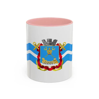 Flag of Mykolaiv Ukraine - Accent Coffee Mug 11oz Pink - Go Mug Yourself