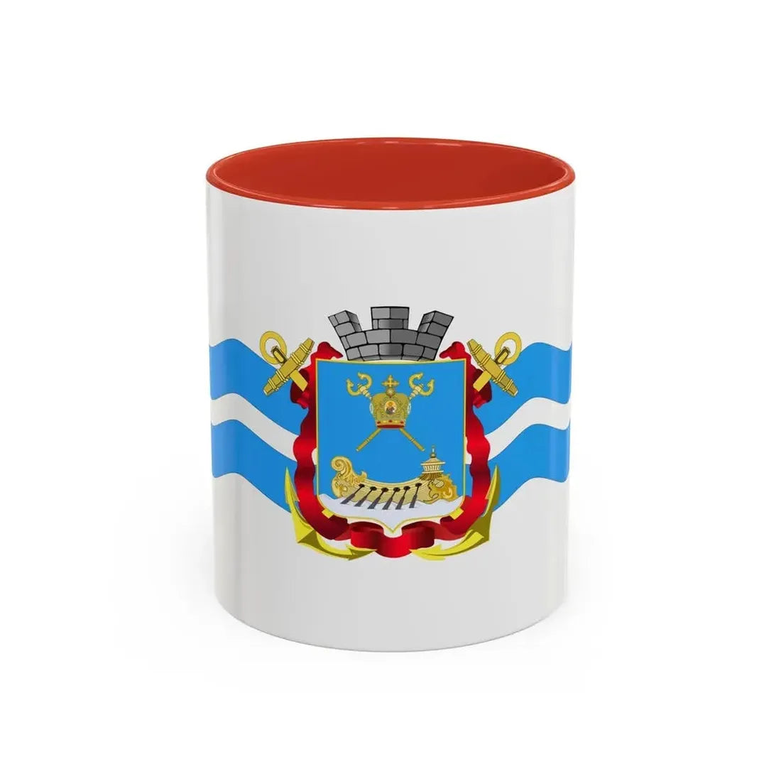 Flag of Mykolaiv Ukraine - Accent Coffee Mug 11oz Red - Go Mug Yourself