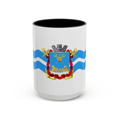 Flag of Mykolaiv Ukraine - Accent Coffee Mug 15oz Black - Go Mug Yourself