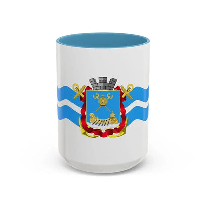 Flag of Mykolaiv Ukraine - Accent Coffee Mug 15oz Light Blue - Go Mug Yourself