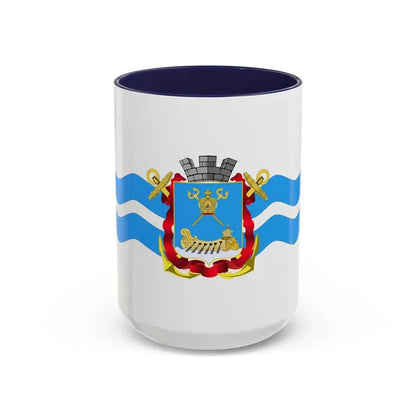 Flag of Mykolaiv Ukraine - Accent Coffee Mug 15oz Navy - Go Mug Yourself