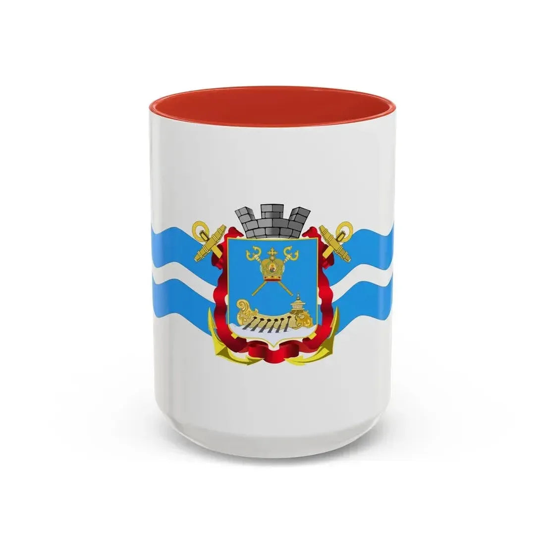 Flag of Mykolaiv Ukraine - Accent Coffee Mug 15oz Red - Go Mug Yourself