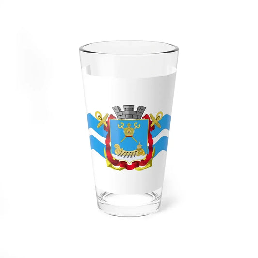 Flag of Mykolaiv Ukraine - Pint Glass 16oz 16oz - Go Mug Yourself