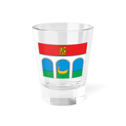 Flag of Mytishchi Rural Settlement Moscow Oblast (Russia) Shot Glass 1.5oz 1.5oz - Go Mug Yourself