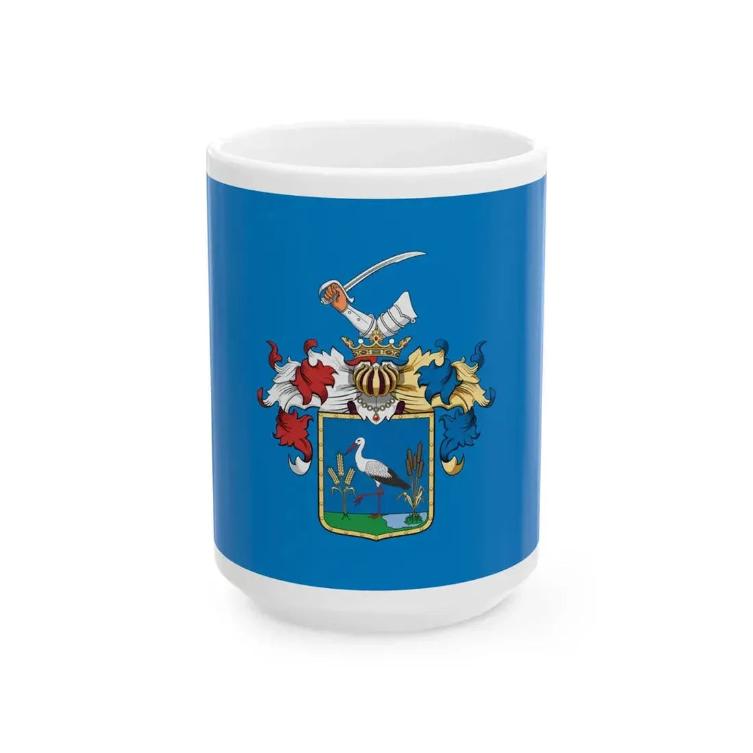 Flag of Nadudvar (Hungary) White Coffee Mug 15oz - Go Mug Yourself