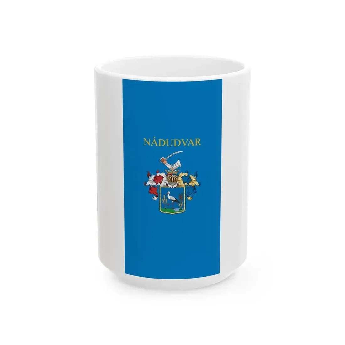 Flag of Nadudvar vertical (Hungary) White Coffee Mug 15oz - Go Mug Yourself