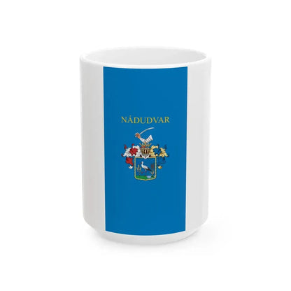 Flag of Nadudvar vertical (Hungary) White Coffee Mug 15oz - Go Mug Yourself