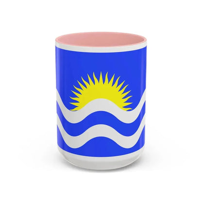 Flag of Nadur Malta - Accent Coffee Mug 15oz Pink - Go Mug Yourself