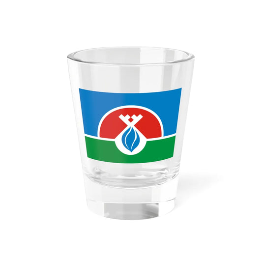 Flag of Nadymsky rayon Yamalo-Nenetsky AO (Russia) Shot Glass 1.5oz 1.5oz - Go Mug Yourself